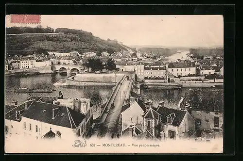 AK Montereau, Vue panoramique