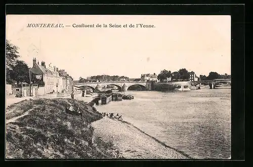 AK Montereau, Confluent de la Seine et de l`Yonne
