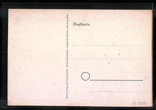 AK Waldeck /Thür., Goethes ehem. Wohnung in der Oberförsterei, Vers und Portrait von Goethe