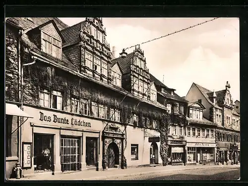 AK Saalfeld /Saale, Das Bunte Lädchen in der Saalstrasse