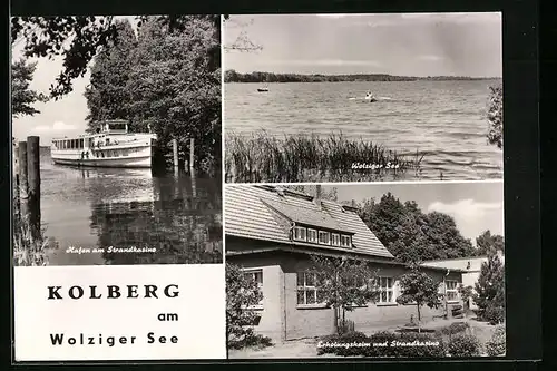 AK Kolberg a. Wolziger See, Erholungsheim, Strand-Casino