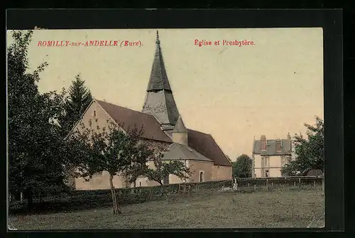 AK Romilly-sur-Andelle, Eglise et Presbytere