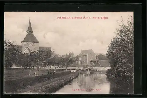 AK Perriers-sur Andelle, Vue sur l'Eglise