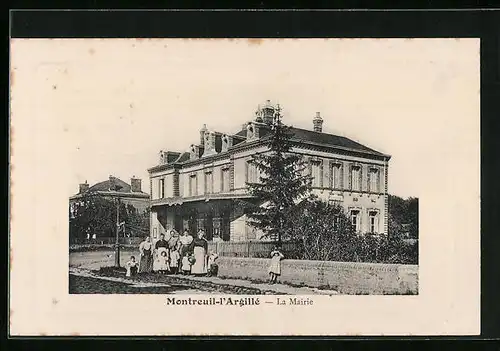 Präge-AK Montreuil-l`Argillé, La Mairie