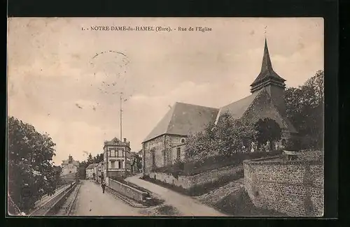 AK Notre-Dame-du-Hamel, Rue de l`Eglise