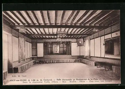 AK Jouy-sur-Eure, Salle Normande au Restaurant de la Paix