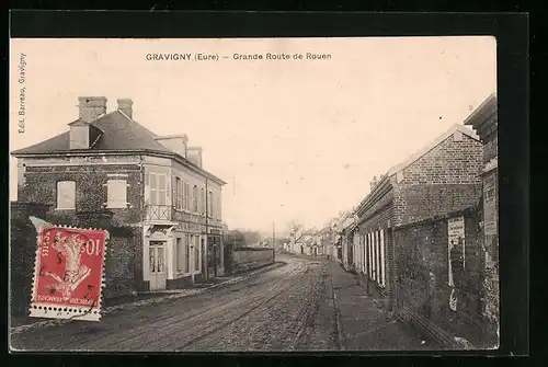 AK Gravigny, Grande Route de Rouen