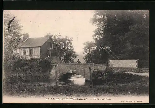 AK Saint-Germain-des-Angles, Pont sur l`Iton
