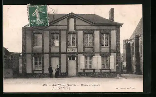 AK Antheuil, Mairie et Écoles