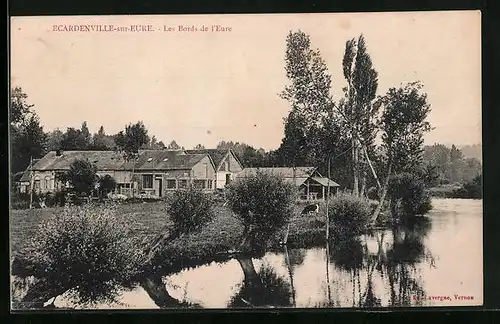 AK Ecardenville-sur-Eure, Les Bords de l`Eure