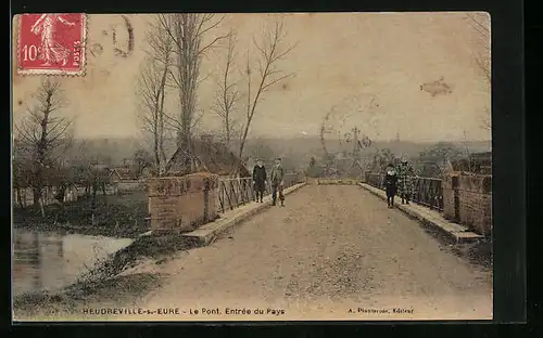 AK Heudreville-sur-Eure, Le Pont, Entrée du Pays