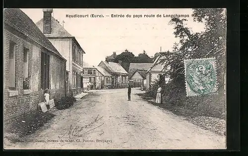 AK Heudicourt, Entrée du pays route de Longchamps