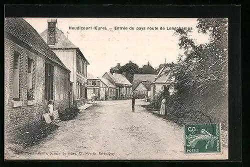 AK Heudicourt, Entrée du pays route de Longchamps