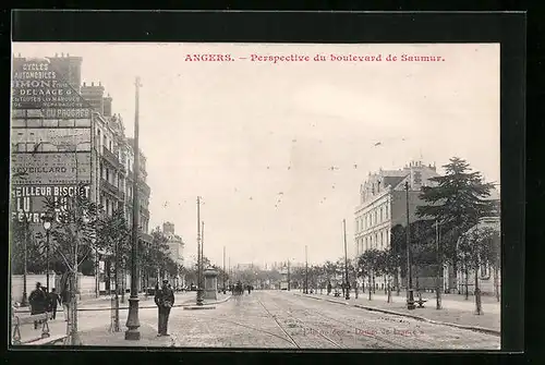 AK Angers, Perspective du boulevard de Saumur