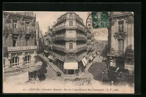 AK Angers, Carrefour Rameau - Rue de L`Aiguillerie et Rue Plantagenet