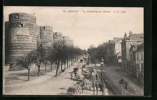 AK Angers, Le Boulevard du Chateau