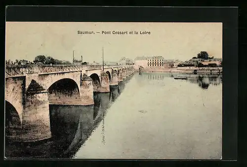 AK Saumur, Pont Cessart et la Loire