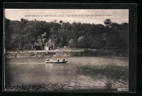 AK Montreuil-sur-Maine, La Grotte et les Lacets du Chemin de Croix