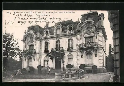 AK Cholet, Superbe Hôtel Particulier, Rue Nationale