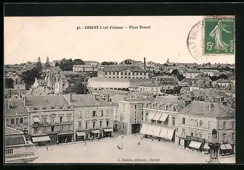 AK Cholet, Place Travot à vol d`oiseau