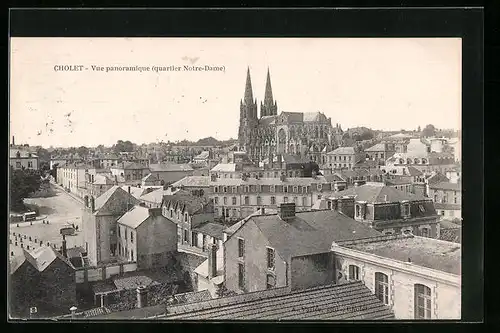 AK Cholet, Vue panoramique, Quartier Notre-Dame