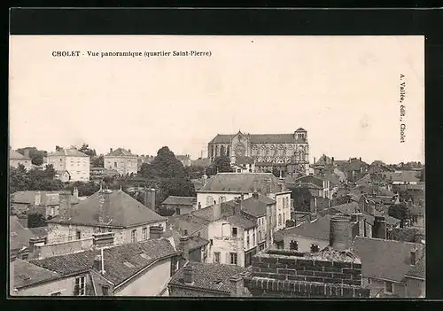 AK Cholet, Vue panoramique, quartier Saint-Pierre