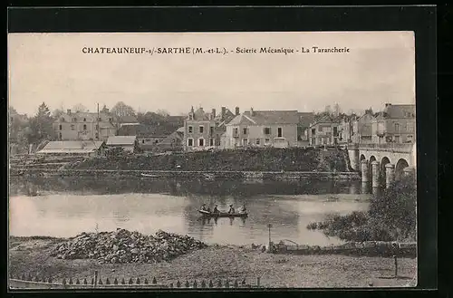 AK Chateauneuf-sur-Sarthe, Scierie Mécanique, La Tarancherie