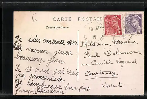 AK Chandelais, Forêt, Le Carrefour de la Colonne