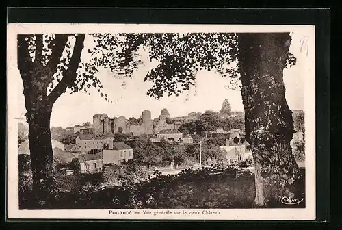 AK Pouancé, Vue générale sur le vieux Château