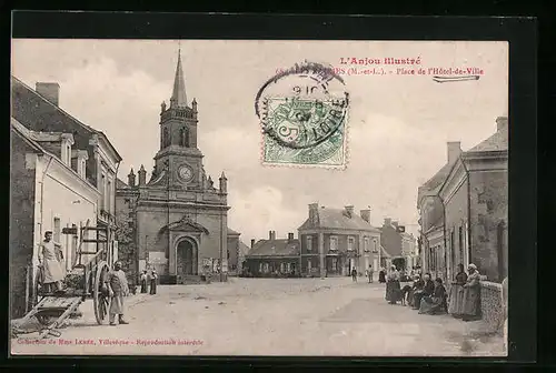 AK Les Rairies, Place de l`Hotel-de-Ville