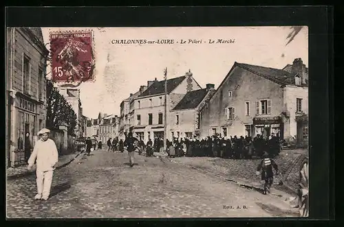 AK Chalonnes-sur-Loire, Le Pilori, Le Marché