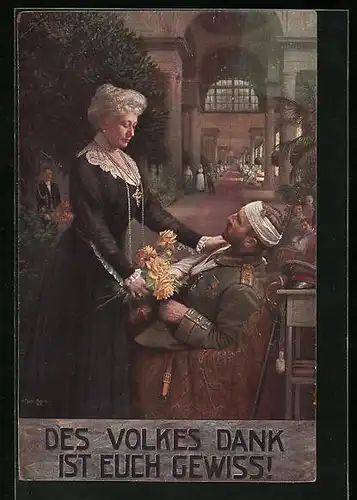 AK Kaiserin Auguste Victoria Königin von Preussen im Lazarett