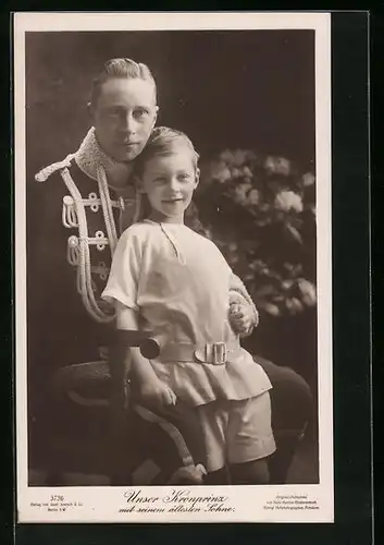 AK Kronprinz Wilhelm von Preussen mit seinem ältesten Sohn