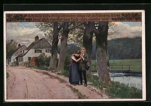 Künstler-AK Paul Hey: Volksliederkarte Nr. 72: Ach, wie ist`s möglich dann