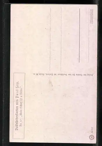 Künstler-AK Paul Hey: Volksliederkarte Nr. 37: Mein Schatz ist ein Reiter