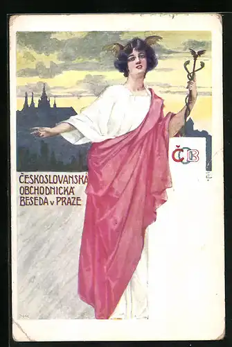 Künstler-AK Prag / Praha, Ceskoslovanska Obchodnicka Beseda