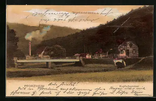 AK Pforzheim, Gasthaus Kupferhammer