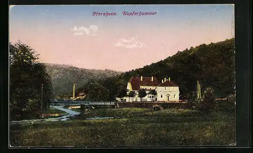 AK Pforzheim, Gasthaus Kupferhammer