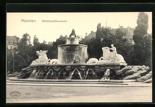 AK München, Wittelsbachbrunnen