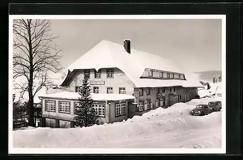 AK Bernau /Schwarzw., Gasthaus zum Adler im Winter