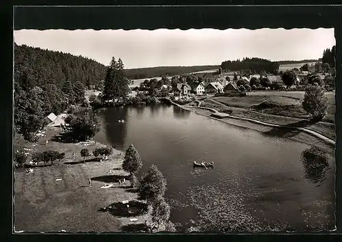AK Friedenweiler /Schwarzw., Strandbad aus der Vogelschau