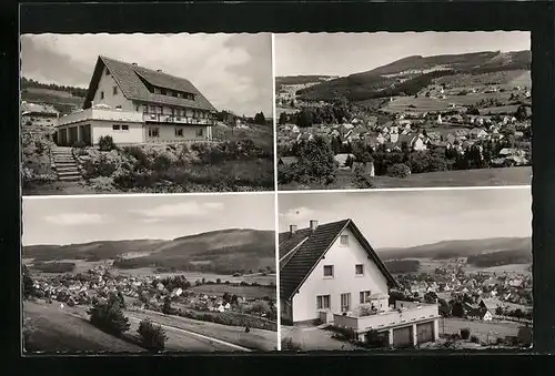 AK Lenzkirch /Schwarzw., Fremdenheim Haus Sonnhalde, Ortsansicht