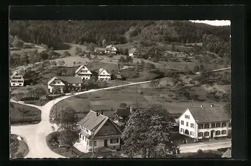 AK Ibach /Schwarzw., Gasthaus zum Jägerhaus und Ort aus der Vogelschau