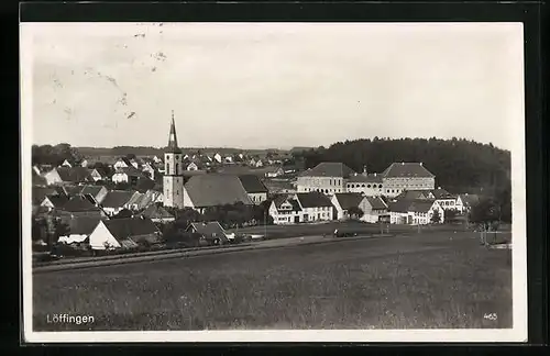 AK Löffingen, Ortsansicht vom Feld aus