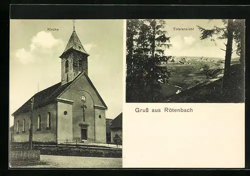 AK Rötenbach, Kirche, Totalansicht