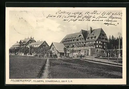 AK Feldberg, Hotel Feldbergerhof mit Strasse