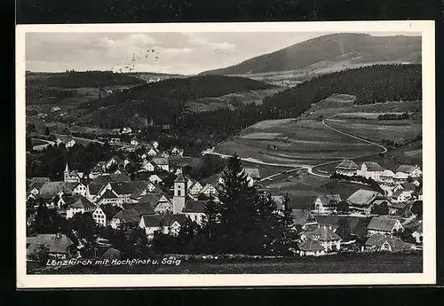 AK Lenzkirch, Ortspartie vor dem Hochfirst, Steig