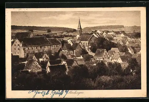 AK Merchingen, Ortspartie mit der Kirche