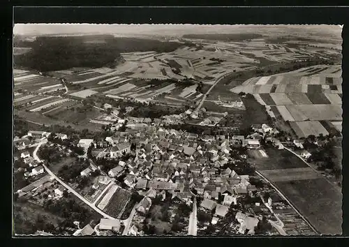 AK Götzingen /Buchen, Ort und Umland vom Flugzeug aus