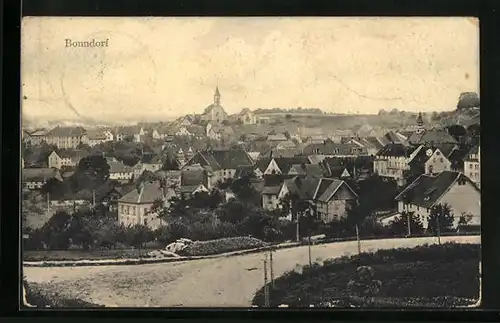 AK Bonndorf, Ortsansicht mit der Kirche